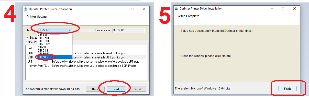 Finale installazione driver